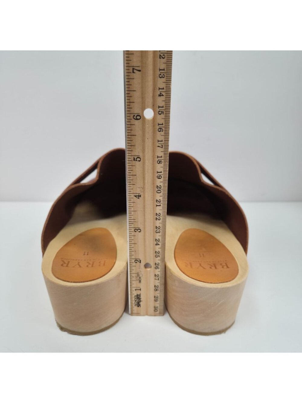 Bryr Handmade Women's Crafted in San Francisco Brown Leather Clogs US Size 11 - Picture 7 of 9